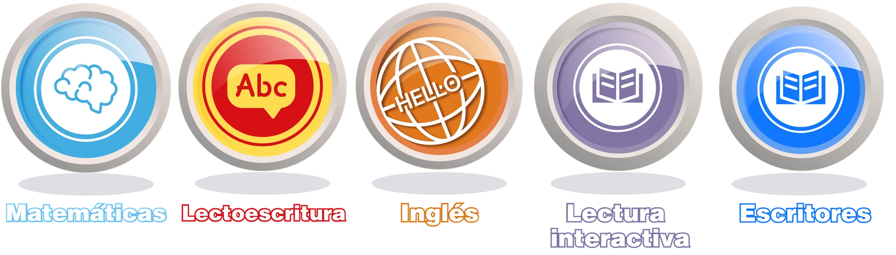 Programas Kajool: Matemáticas, Lectoescritura, Inglés, Lectura interactiva y Escritores
