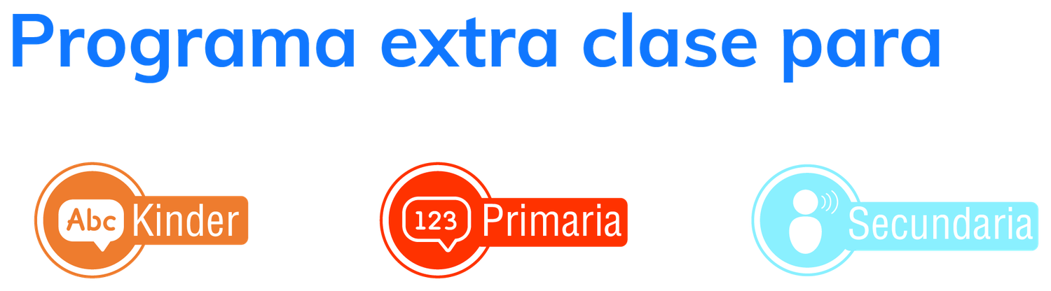 Programa extra clase para Kinder, Primaria y Secundaria